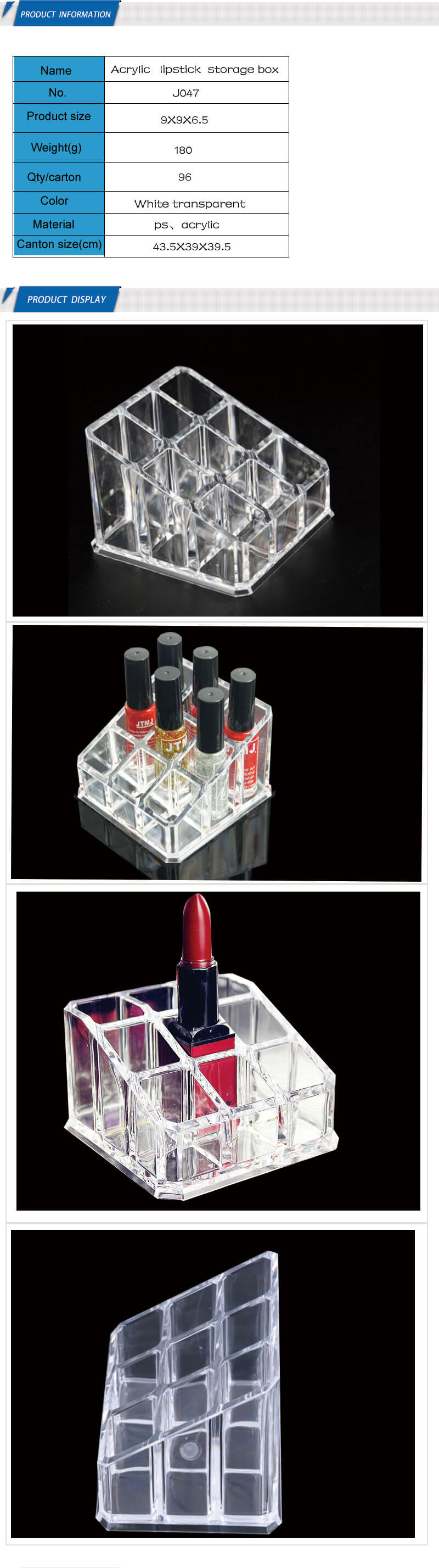 Retail Lipstick Rotating Clear Acrylic Lipstick Display Stand Rack