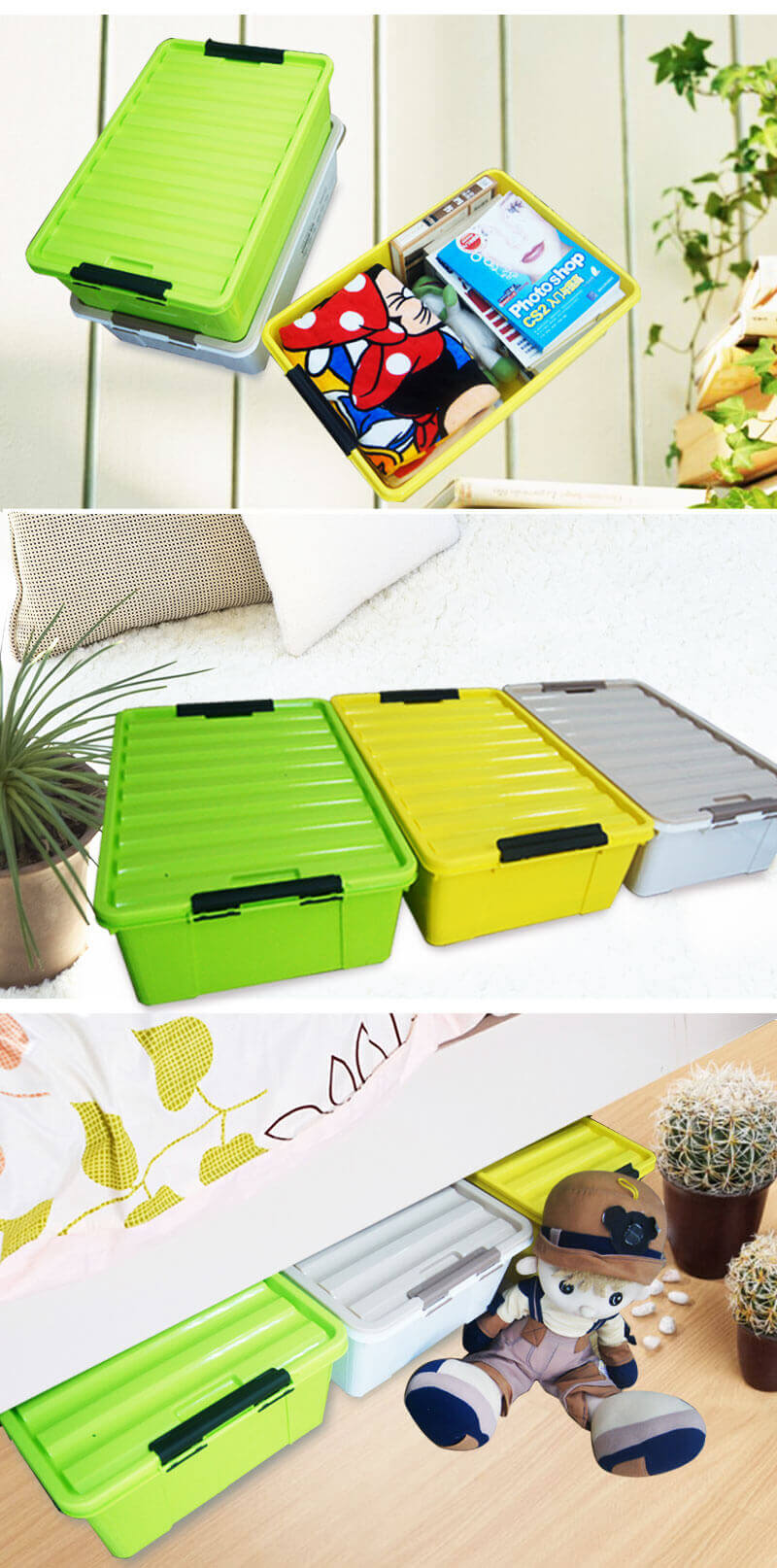 Resistant Book File Cloths Living Room Bedroom Plastic Storage Box