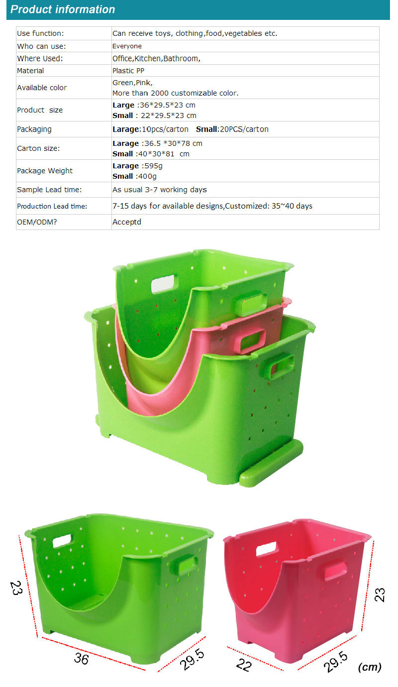 Fruit Vegetables Books Toys Clothing Multi-Function Plastic Storage Basket