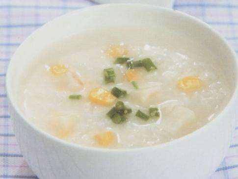 Corn taro porridge
