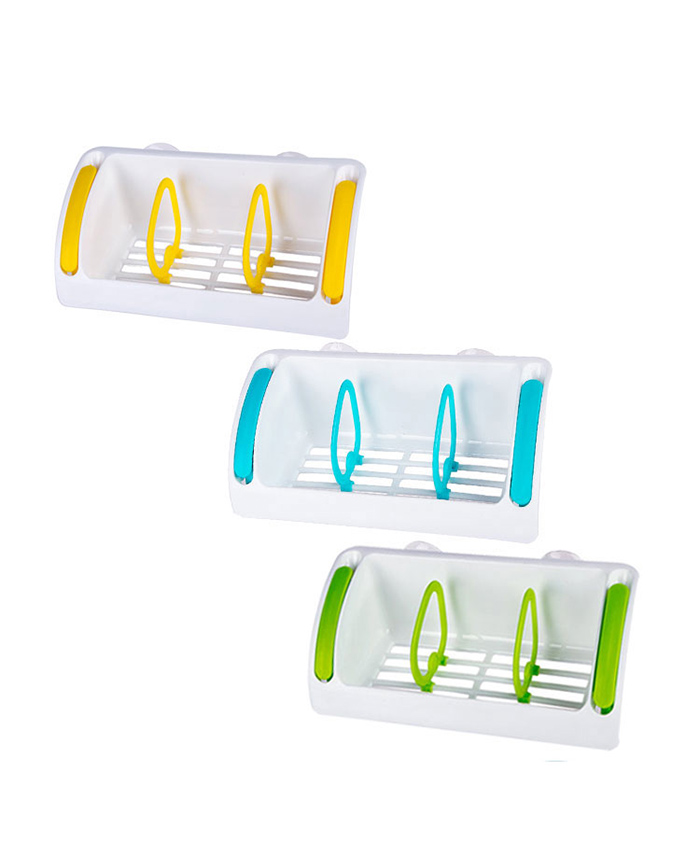 Kitchen Debris Double Strong Suction Cup Multifunctional Drain Storage Rack