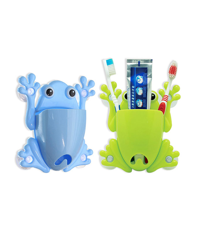 Kids Eco-Friendly Unique Suction Cup Bamboo Plastic Toothbrush Holder