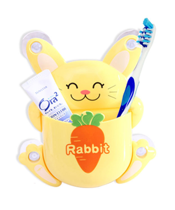 Cute Cartoon Bunny Kids Bathroom Accessory Plastic Toothbrush Holder