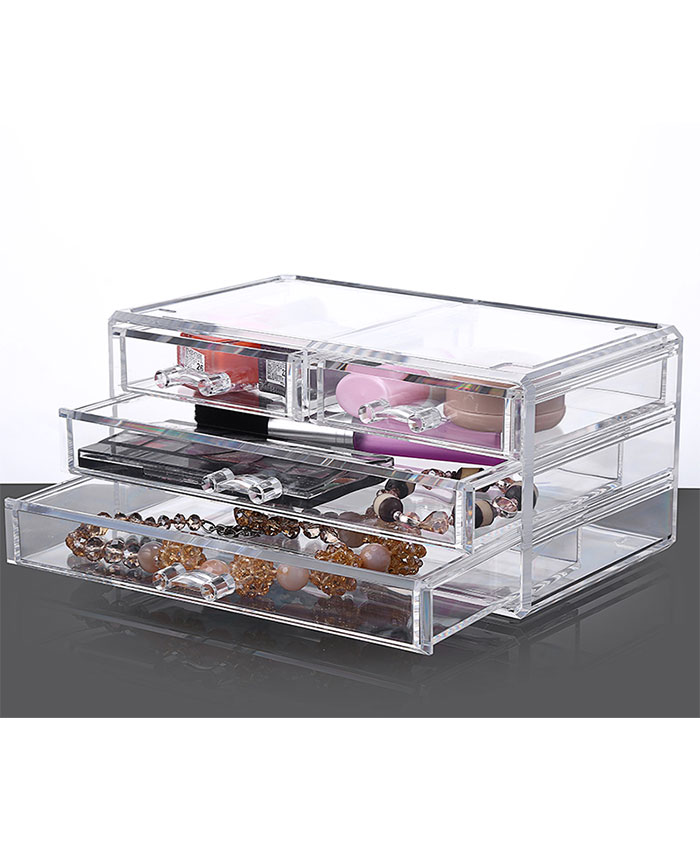 Diy Acrylic Jewelry Cosmetic Stackable Display Case Storage Drawer