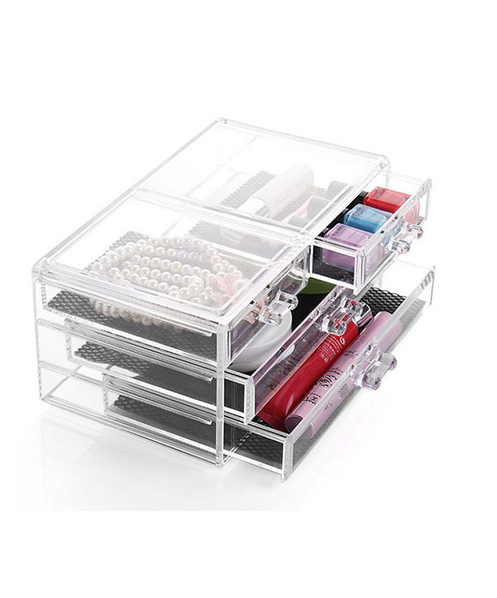 Diy Acrylic Jewelry Cosmetic Stackable Display Case Storage Drawer