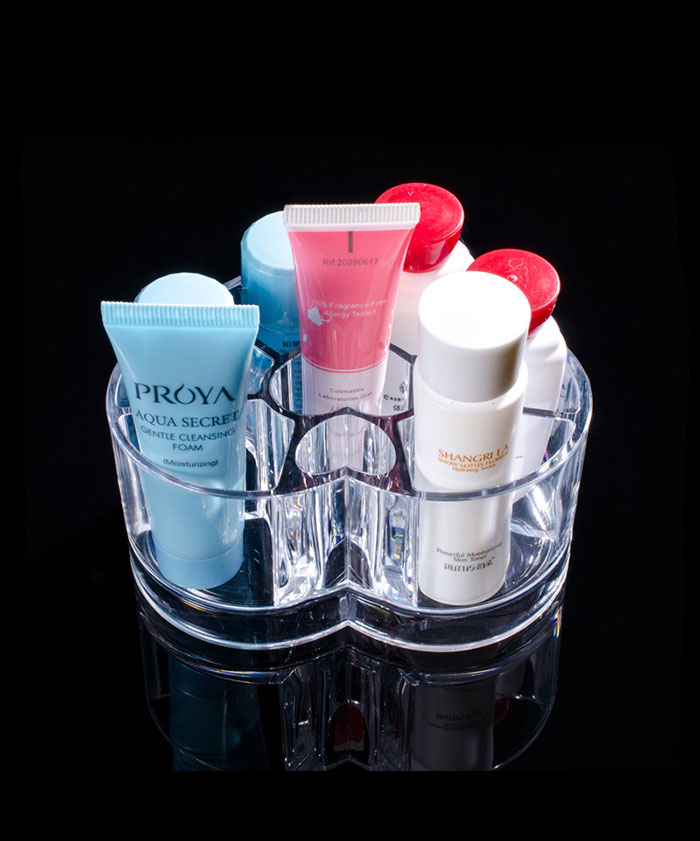 Lipstick Nail Polish Skin Care Eyebrow Pencil Brush Organizer Acrylic Cosmetic Case