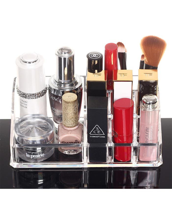 Nail Polish Lipstick Makeup Organizer Retail Shelf Cosmetic Display Case