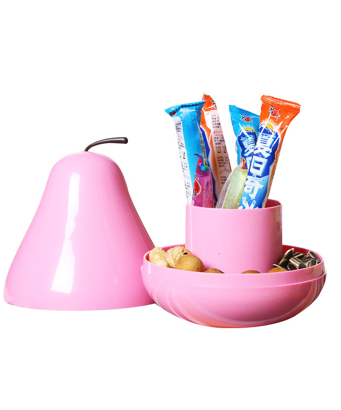 Creative Cute Pear-Shaped Desktop Snacks Candy Sundries Storage Box