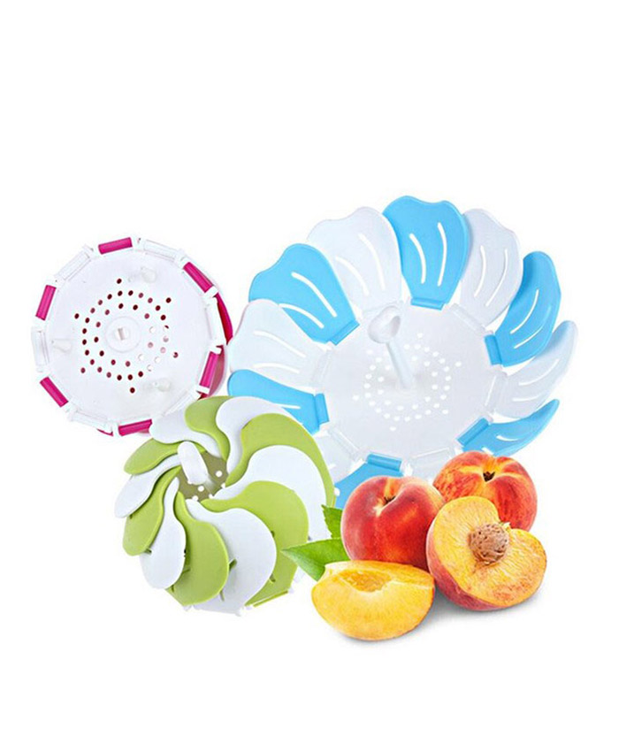 Multifunctional Retractable Plastic Fruit Bowl Drain Tray Basket Fruit Plate