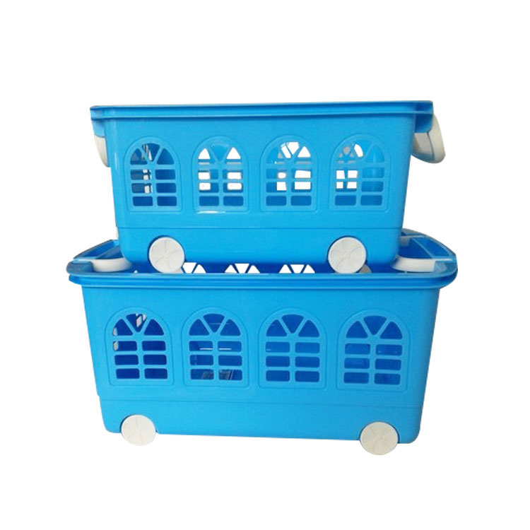 Baby Toy Clothing Handle Magnetic Wicker Plastic Storage Baskets