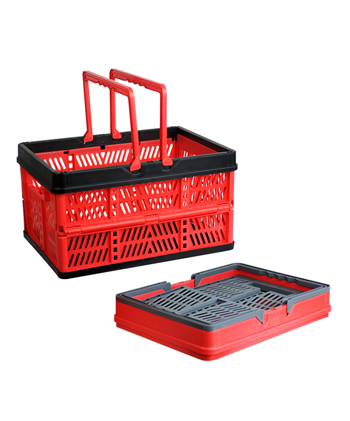Supermarket Storage Kichen Foldable Folding Vegetable Plastic Laundry Shopping Basket
