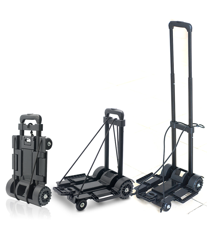 Aluminum Folding Luggage Cart Travel Foldable Market Shopping Trolley for Sale