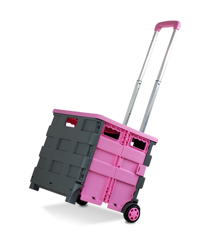 Wholesale Custom Folding Plastic Shopping Cart Trolley