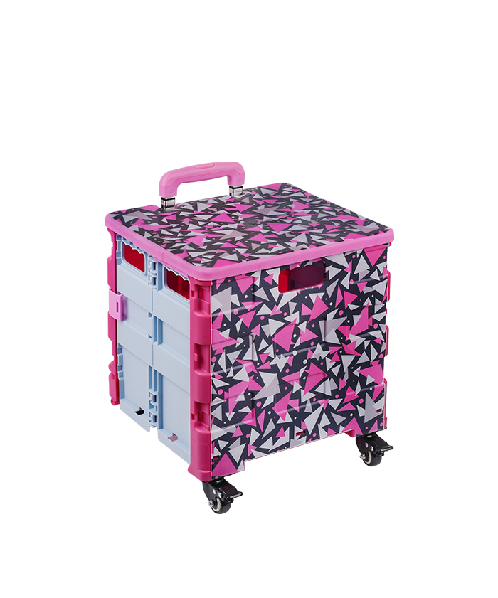 4 Wheel Shopping Trolley Printed Pattern Customize Factory