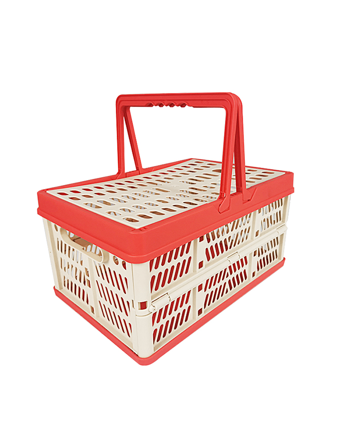 Small Size Plastic Folding Basket Bin Lid Toy Storage Organizer Wholesale