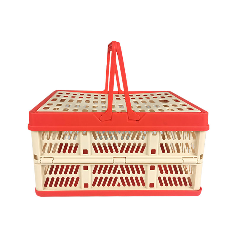 Small Size Plastic Folding Basket Bin Lid Toy Storage Organizer Wholesale