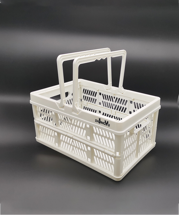 Mini Plastic Baskets Collapsible Stacking Storage Crate  