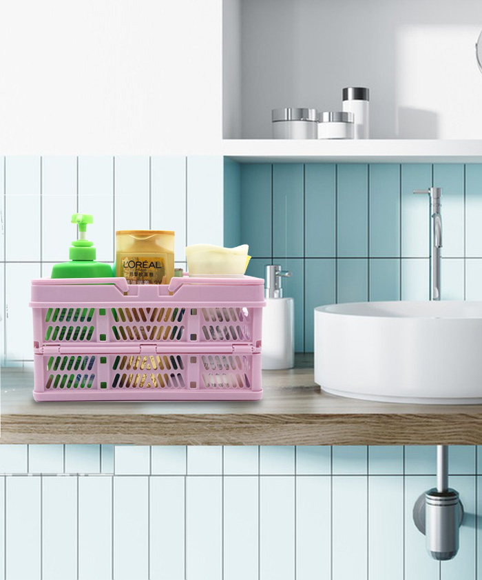 Collapsible Plastic Storage Crates Sundries Basket Supplier